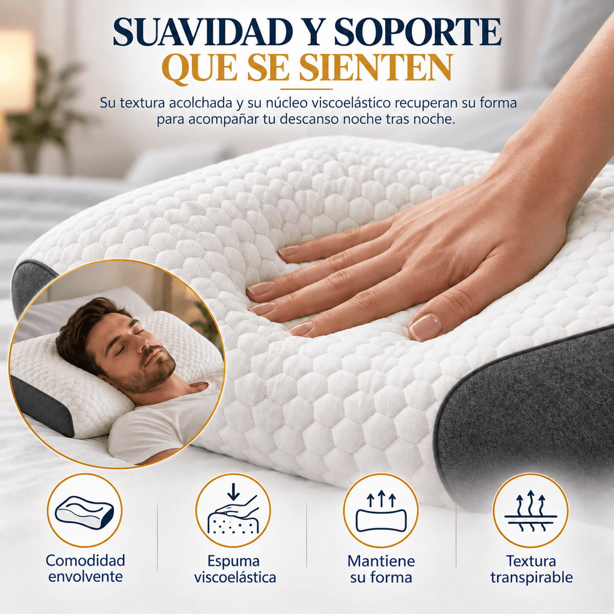 Almohada Cervical Ergonómica ¡Elige tu PROMO!