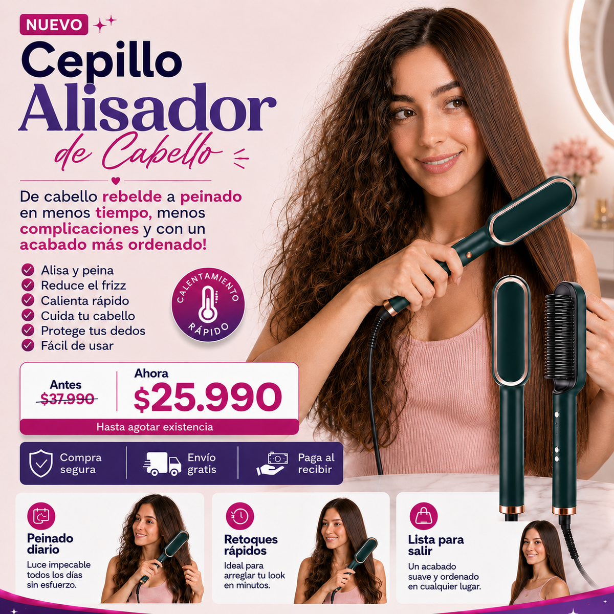 Cepillo Alisador de Cabello