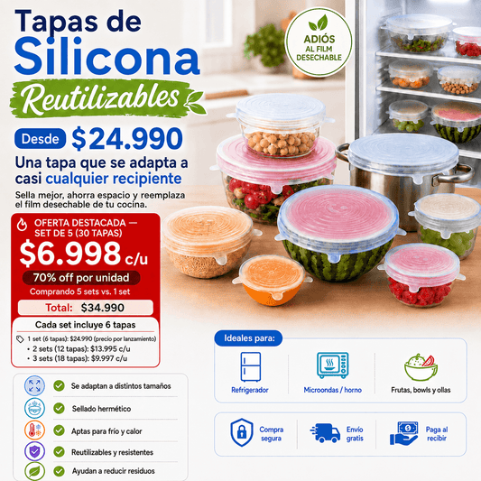Tapas de Silicona Reutilizables