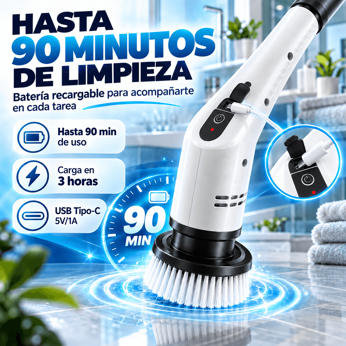 Cepillo Eléctrico Multilimpieza