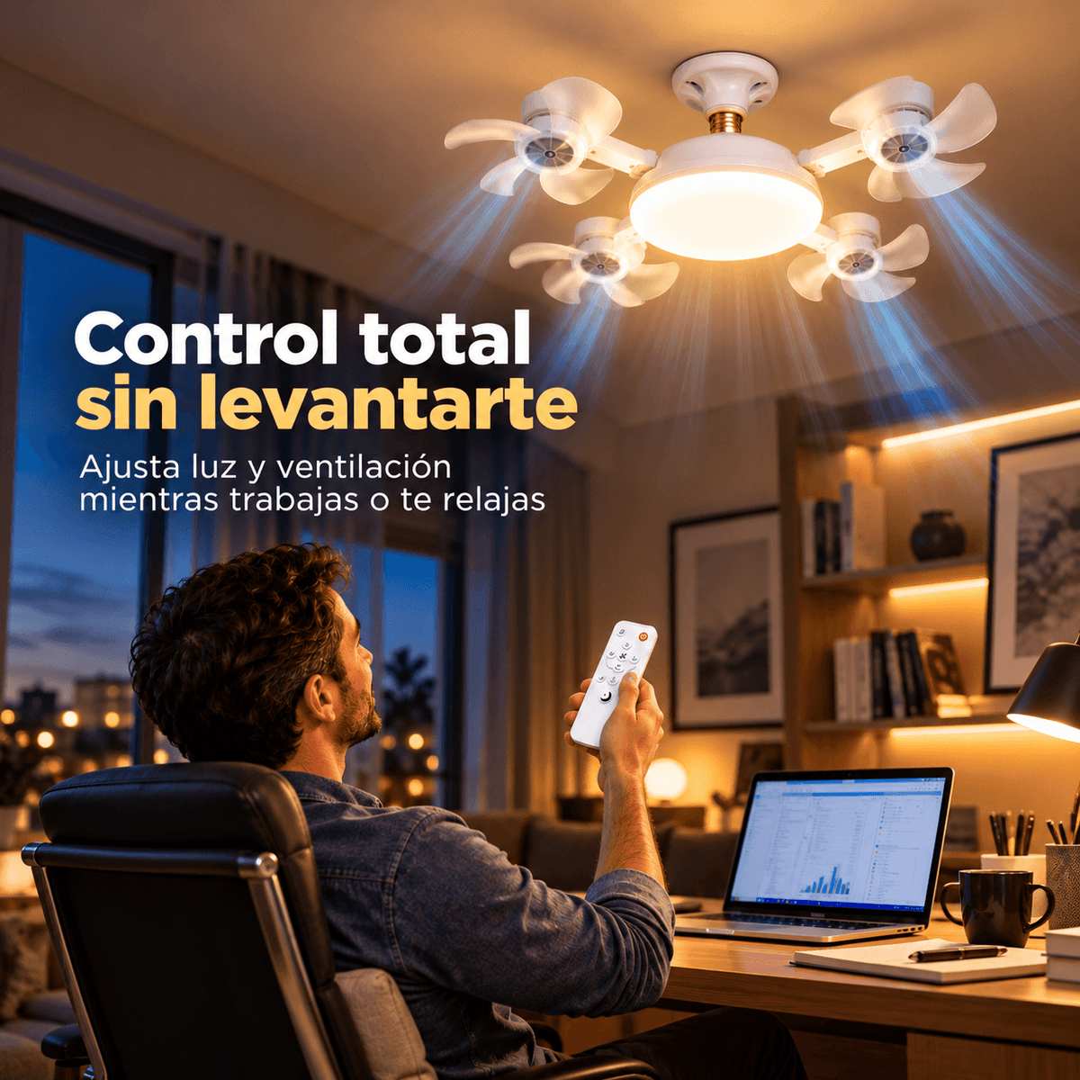 Ventilador con Luz Drone