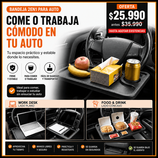 Bandeja 2en1 para el Auto